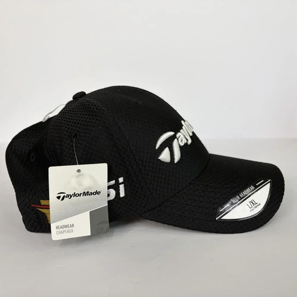 NWT TaylorMade Mens Black Golf M1 PSi A-Flex Stretched Fitted Hat Size L/XL